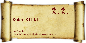 Kuba Kitti névjegykártya
