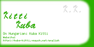 kitti kuba business card